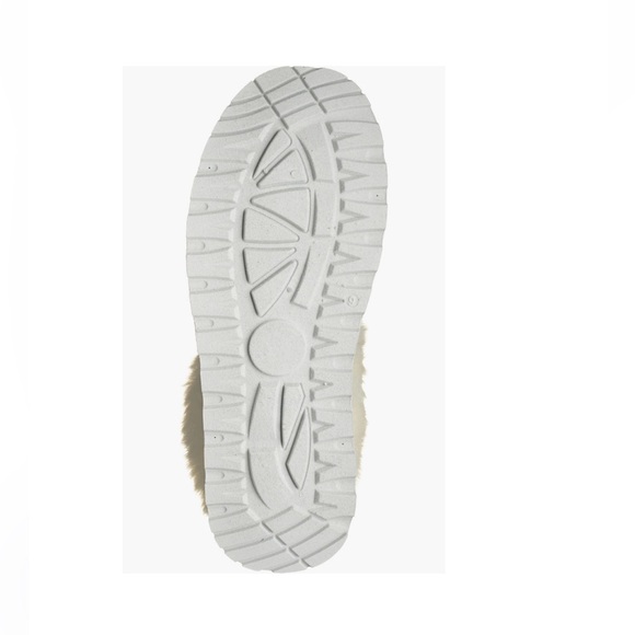 Steve Madden Unite Faux Fur Platform Clogs Metallic Silver & White Women’s 10 - Picture 12 of 14